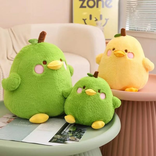 Cute Duck & Pear Plush Toy: 2-in-1 Pillow for Kids' Fun! Cute Duck & Pear Plush Toy: 2-in-1 Pillow for Kids' Fun!