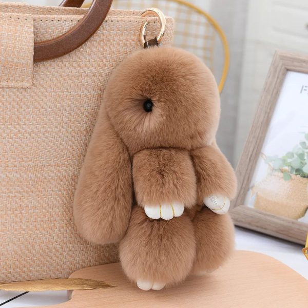 Cute Fluffy Rex Rabbit Fur Keychain Cute Fluffy Rex Rabbit Fur Keychain