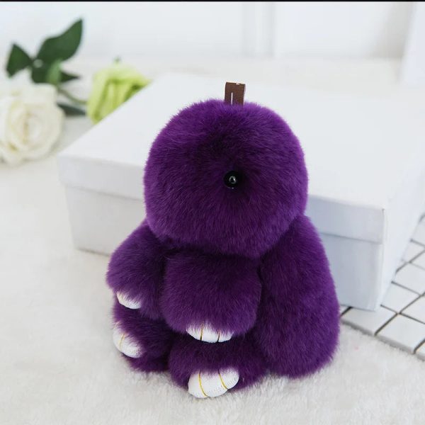 Cute Fluffy Rex Rabbit Fur Keychain Cute Fluffy Rex Rabbit Fur Keychain