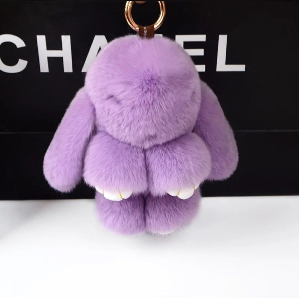 Cute Fluffy Rex Rabbit Fur Keychain Cute Fluffy Rex Rabbit Fur Keychain