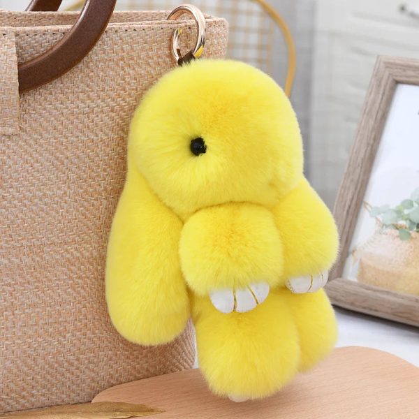 Cute Fluffy Rex Rabbit Fur Keychain Cute Fluffy Rex Rabbit Fur Keychain