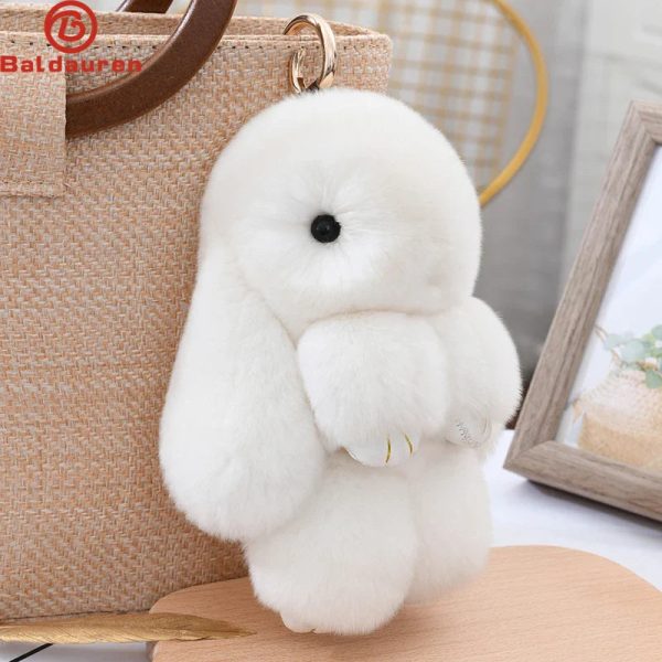 Cute Fluffy Rex Rabbit Fur Keychain Cute Fluffy Rex Rabbit Fur Keychain