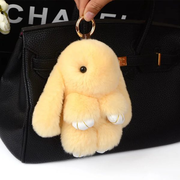 Cute Fluffy Rex Rabbit Fur Keychain Cute Fluffy Rex Rabbit Fur Keychain