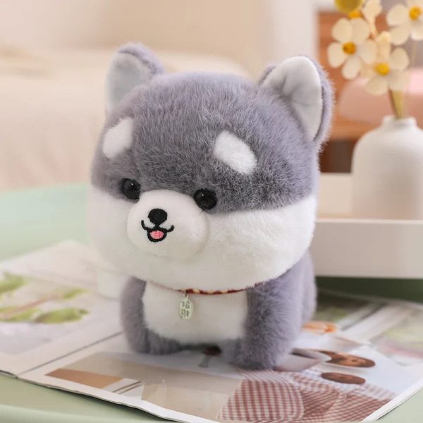 Cute Fluffy Shiba Inu Plush Toy - Adorable Soft Stuffed Animal for Kids
