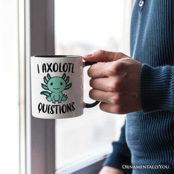Cute Green Axolotl Personalized Mug, Salamander Animal Gift with Custom Name Cute Green Axolotl Personalized Mug, Salamander Animal Gift with Custom Name