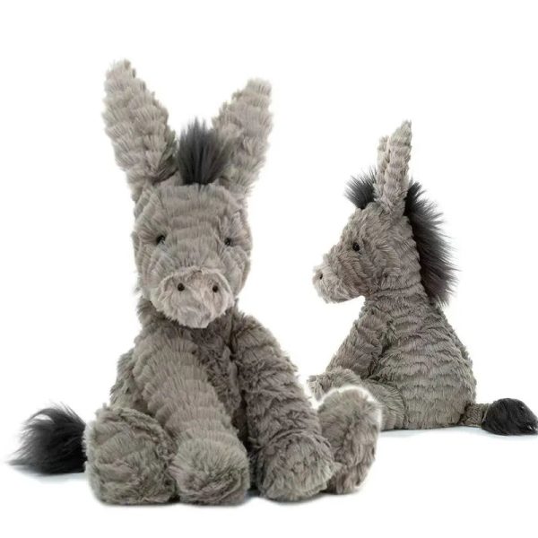 Cute Grey Donkey Plush Toy - Soft Stuffed Animal for Babies & Kids