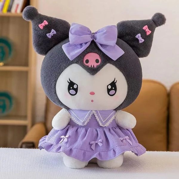 Cute Kuromi Plush Doll - 30cm Sanlio Purple Dress Gift for Anime Lovers