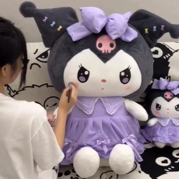 Cute Kuromi Plush Doll - 30cm Sanlio Purple Dress Gift for Anime Lovers