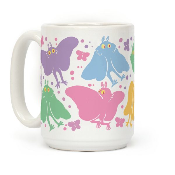Cute Pastel Mothman Pattern Coffee Mug Cute Pastel Mothman Pattern Coffee Mug