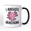 Cute Pink Axolotl Personalized Mug, Salamander Animal Gift with Custom Name Cute Pink Axolotl Personalized Mug, Salamander Animal Gift with Custom Name