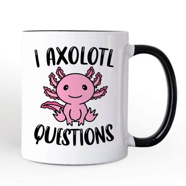 Cute Pink Axolotl Personalized Mug, Salamander Animal Gift with Custom Name Cute Pink Axolotl Personalized Mug, Salamander Animal Gift with Custom Name