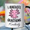 Cute Pink Axolotl Personalized Mug, Salamander Animal Gift with Custom Name Cute Pink Axolotl Personalized Mug, Salamander Animal Gift with Custom Name