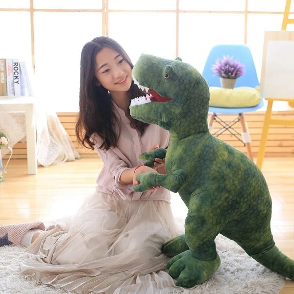Cute Plush Dinosaur Pillow - Soft Tyrannosaurus Rex Toy for Kids