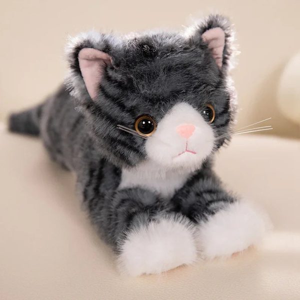 Cute Plush Simulation Cat Toys - Soft, Realistic, 5 Colors Cute Plush Simulation Cat Toys - Soft, Realistic, 5 Colors