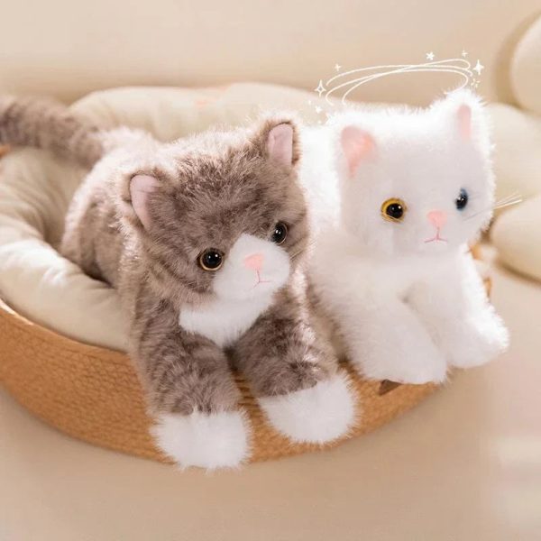 Cute Plush Simulation Cat Toys - Soft, Realistic, 5 Colors Cute Plush Simulation Cat Toys - Soft, Realistic, 5 Colors
