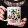 Cute Racoon Drinking Cup, Personalized Mug, Retro Halloween Gift with Custom Name Cute Racoon Drinking Cup, Personalized Mug, Retro Halloween Gift with Custom Name