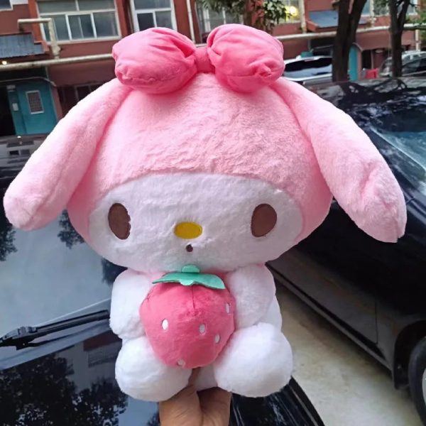 Cute Sanrio Kuromi & My Melody Plush Dolls - Adorable Strawberry Pillows! Cute Sanrio Kuromi & My Melody Plush Dolls - Adorable Strawberry Pillows!