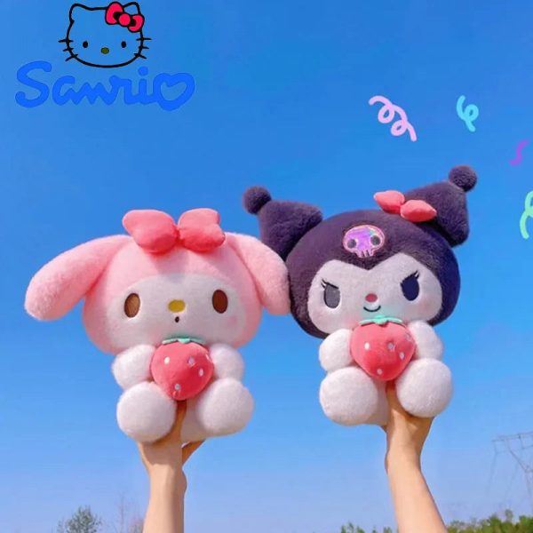 Cute Sanrio Kuromi & My Melody Plush Dolls - Adorable Strawberry Pillows! Cute Sanrio Kuromi & My Melody Plush Dolls - Adorable Strawberry Pillows!