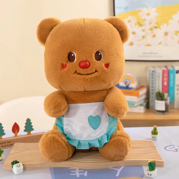 Cute & Soft Cartoon Teddy Bear Plush Toy with Flowers - Perfect Gift!