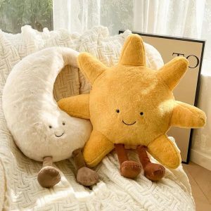 Cute Sun & Moon Pillows Soft Cozy