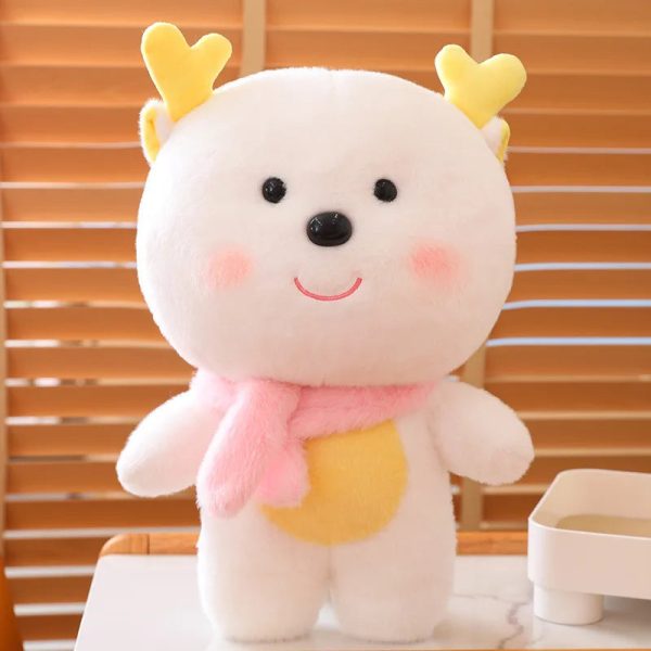 Cute White Dragon Plush Toy with Scarf - Perfect New Year Gift! Cute White Dragon Plush Toy with Scarf - Perfect New Year Gift!