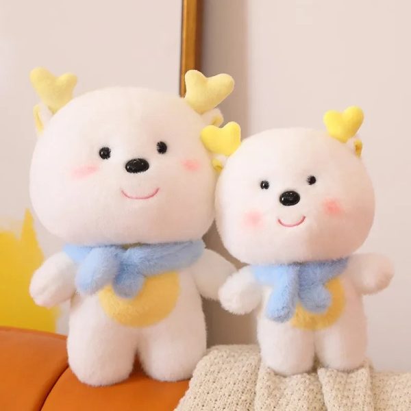 Cute White Dragon Plush Toy with Scarf - Perfect New Year Gift! Cute White Dragon Plush Toy with Scarf - Perfect New Year Gift!