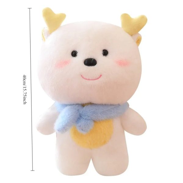 Cute White Dragon Plush Toy with Scarf - Perfect New Year Gift! Cute White Dragon Plush Toy with Scarf - Perfect New Year Gift!