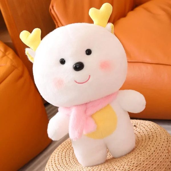 Cute White Dragon Plush Toy with Scarf - Perfect New Year Gift! Cute White Dragon Plush Toy with Scarf - Perfect New Year Gift!