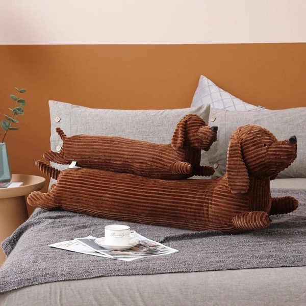 Dachshund Plush Pillow - Lifelike Long Dog Cushion for Home Decor