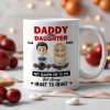 Dad And Daughter Share Love - Personalized Two-Tone Mug with Cute Design - Perfect Gift for Fathers and Daughters Dad And Daughter Share Love - Personalized Two-Tone Mug with Cute Design - Perfect Gift for Fathers and Daughters