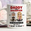 Dad And Daughter Share Love - Personalized Two-Tone Mug with Cute Design - Perfect Gift for Fathers and Daughters Dad And Daughter Share Love - Personalized Two-Tone Mug with Cute Design - Perfect Gift for Fathers and Daughters