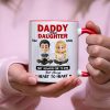 Dad And Daughter Share Love - Personalized Two-Tone Mug with Cute Design - Perfect Gift for Fathers and Daughters Dad And Daughter Share Love - Personalized Two-Tone Mug with Cute Design - Perfect Gift for Fathers and Daughters