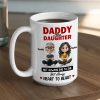 Dad And Daughter Share Love - Personalized Two-Tone Mug with Cute Design - Perfect Gift for Fathers and Daughters Dad And Daughter Share Love - Personalized Two-Tone Mug with Cute Design - Perfect Gift for Fathers and Daughters