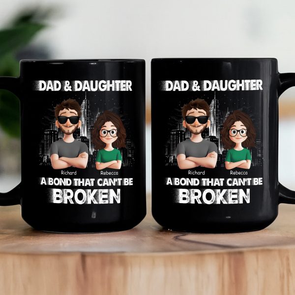 Dad And Daughters, Sons - A Bond That Can't Be Broken - Personalized Mug
