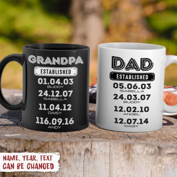 Dad Established Family Coffee Mug, HN590