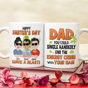 Dad Farter's Day White Mug 01dntn310523hh