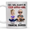 Dad, I Will Always Be Your Little Girl, Girl and Dad Sitting - Personalized Custom Coffee Mug - DAD137_MG Dad, I Will Always Be Your Little Girl, Girl and Dad Sitting - Personalized Custom Coffee Mug - DAD137_MG