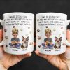 Dad If I Could Talk Love You Much Mug With Paws And Cartoon Figures - Personalized Custom Coffee Mug - DOG048_MG Dad If I Could Talk Love You Much Mug With Paws And Cartoon Figures - Personalized Custom Coffee Mug - DOG048_MG