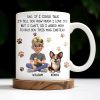 Dad If I Could Talk Love You Much Mug With Paws And Cartoon Figures - Personalized Custom Coffee Mug - DOG048_MG Dad If I Could Talk Love You Much Mug With Paws And Cartoon Figures - Personalized Custom Coffee Mug - DOG048_MG
