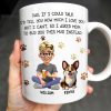 Dad If I Could Talk Love You Much Mug With Paws And Cartoon Figures - Personalized Custom Coffee Mug - DOG048_MG Dad If I Could Talk Love You Much Mug With Paws And Cartoon Figures - Personalized Custom Coffee Mug - DOG048_MG