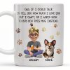 Dad If I Could Talk Love You Much Mug With Paws And Cartoon Figures - Personalized Custom Coffee Mug - DOG048_MG Dad If I Could Talk Love You Much Mug With Paws And Cartoon Figures - Personalized Custom Coffee Mug - DOG048_MG