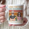 Dad Like Father Like Daughter - Bad Thing or Good Thing Matter of Opinion, Personalized White Mug, Funny Dad Gifts Dad Like Father Like Daughter - Bad Thing or Good Thing Matter of Opinion, Personalized White Mug, Funny Dad Gifts