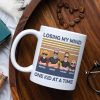 Dad Losing My Mind One Kid At A Time, Personalized White Mug, Funny Dad Gifts Dad Losing My Mind One Kid At A Time, Personalized White Mug, Funny Dad Gifts