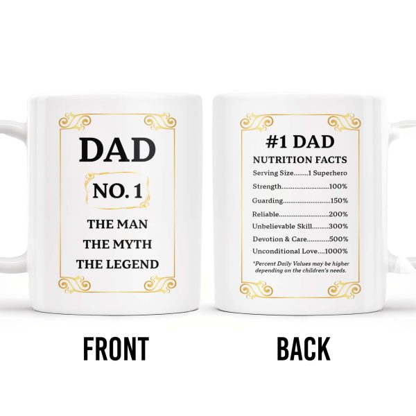 Dad No. 1 The Man The Myth The Legend Superhero Mug - Personalized Custom Coffee Mug - DAD017_MG Dad No. 1 The Man The Myth The Legend Superhero Mug - Personalized Custom Coffee Mug - DAD017_MG