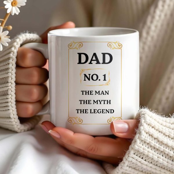 Dad No. 1 The Man The Myth The Legend Superhero Mug - Personalized Custom Coffee Mug - DAD017_MG Dad No. 1 The Man The Myth The Legend Superhero Mug - Personalized Custom Coffee Mug - DAD017_MG