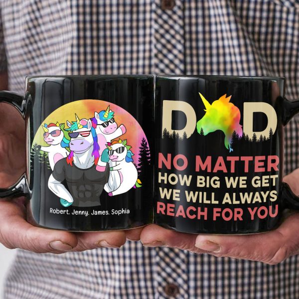 Dad No Matter 04DNPO060623 Personalized Family Coffee Black Mug