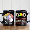 Dad No Matter 04DNPO060623 Personalized Family Coffee Black Mug