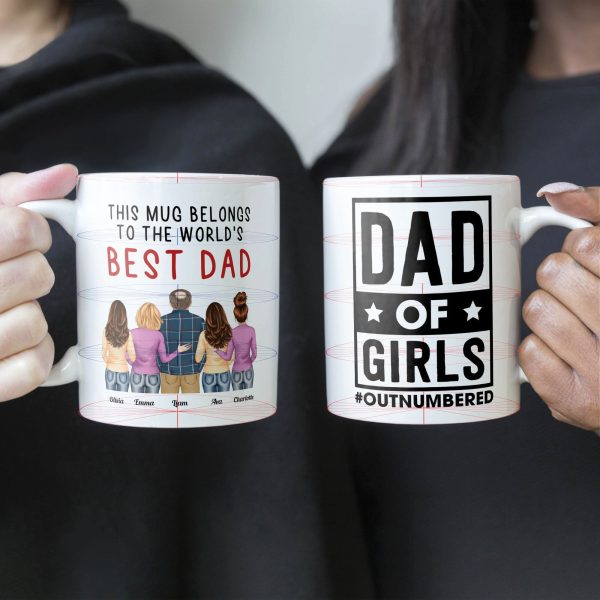 Dad Of Girls #Outnumbered - Personalized Mug - Christmas Birthday Gift For Dad - From Son, Daughter Dad Of Girls #Outnumbered - Personalized Mug - Christmas Birthday Gift For Dad - From Son, Daughter
