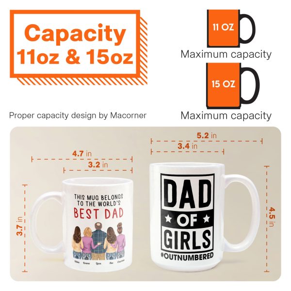 Dad Of Girls #Outnumbered - Personalized Mug - Christmas Birthday Gift For Dad - From Son, Daughter Dad Of Girls #Outnumbered - Personalized Mug - Christmas Birthday Gift For Dad - From Son, Daughter