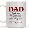 DAD Thank You For Being Such An Important Piece Of My Life - Personalized Custom Coffee Mug - DAD034_MG DAD Thank You For Being Such An Important Piece Of My Life - Personalized Custom Coffee Mug - DAD034_MG
